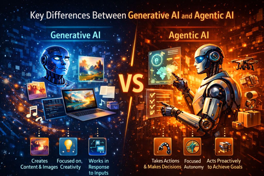 Key Differences Between Generative AI and Agentic AI - generative ai training in hyderabad