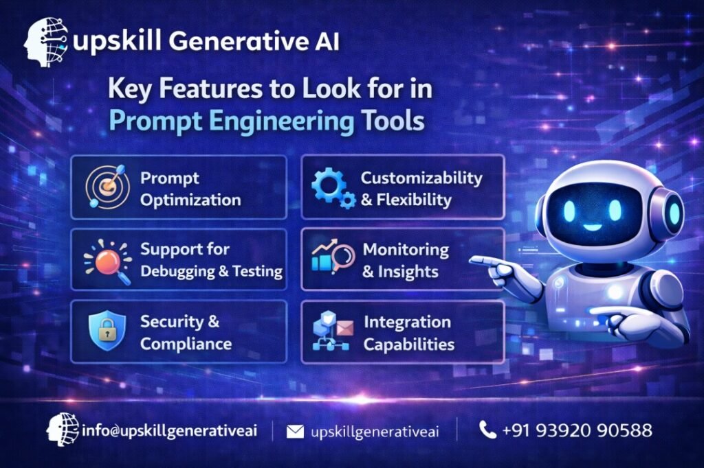 key features to look for in prompt engineering tools - generative ai training in hyderabad