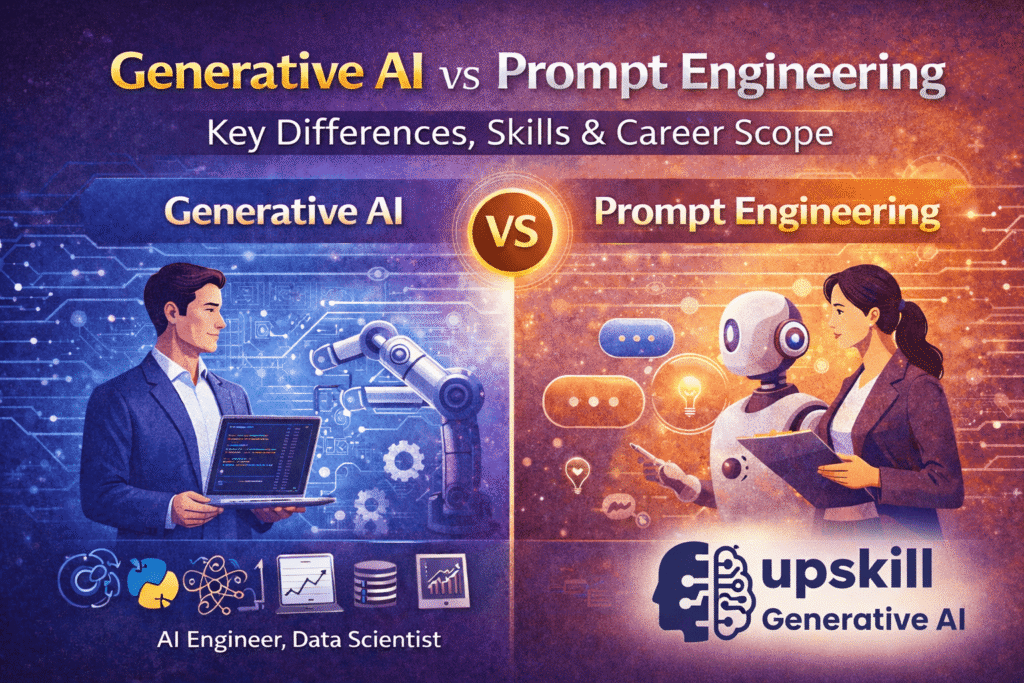 key differences skills and career scope - generativeai vs prompt engineering